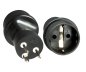 Preview: Power adapter Denmark CEE 7/3 to DNK type K CEE 7/3 socket/DNK 3pin type K plug, YL-2623